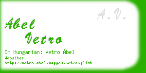 abel vetro business card